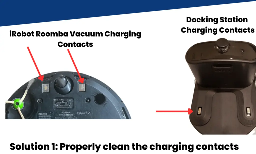 Roomba charging contacts