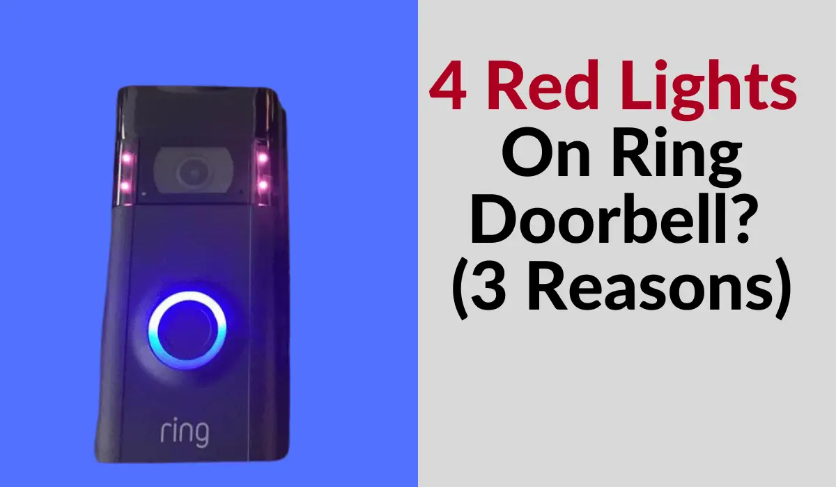 what does 4 red lights on ring doorbell mean