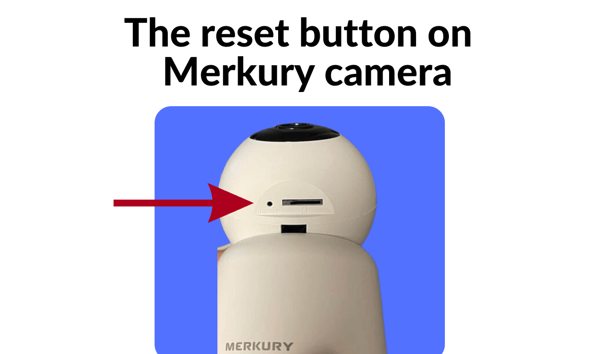Where is the reset button on my Merkury camera