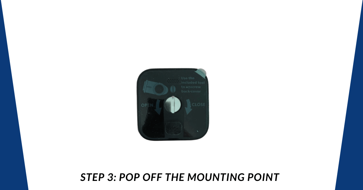 Step 3: Pop off the mounting point